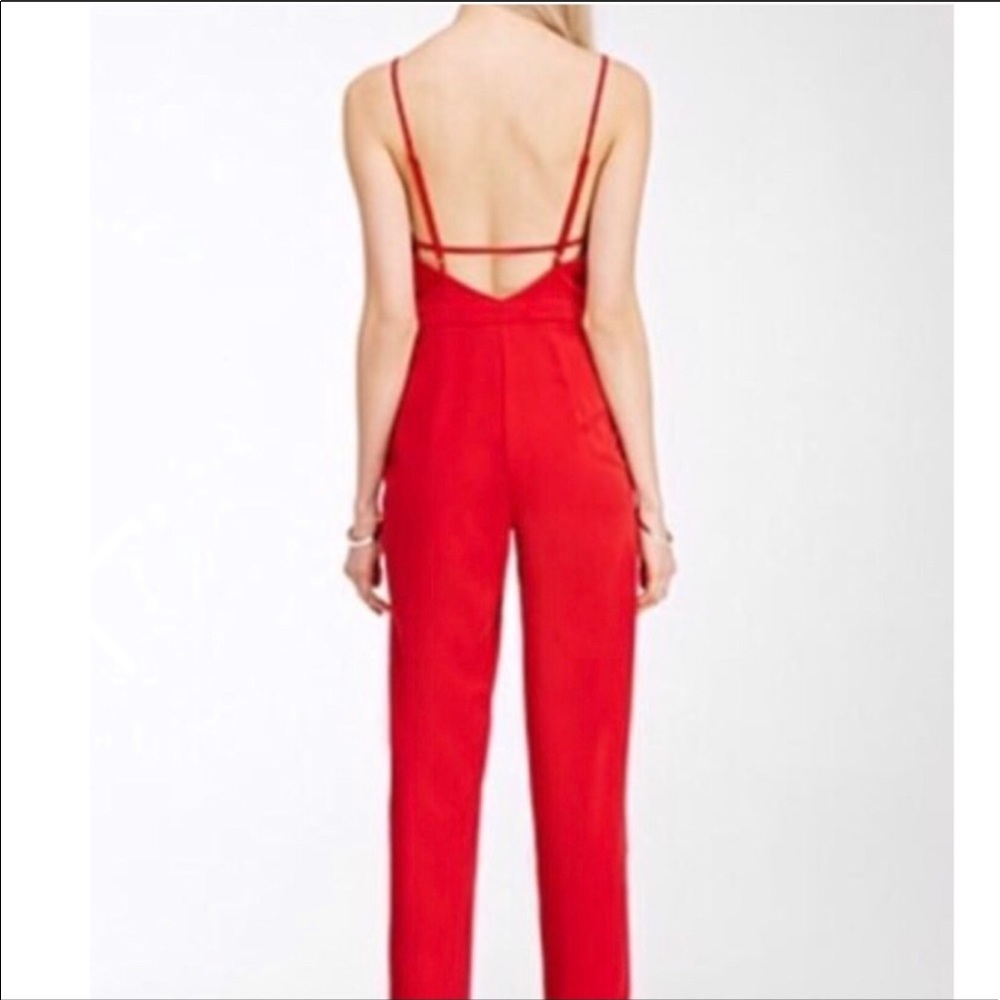 Forever 21 red jumpsuit